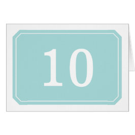 Türkisfarben Einfache Elegante Tischnummer Card