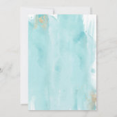 Türkisfarben Einladung (Rückseite)