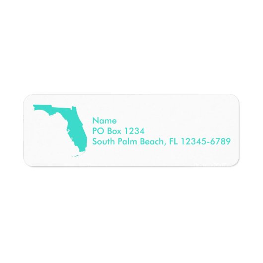 Türkisfarben Florida Personalisiert (Vorne)