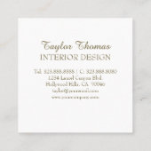 Türkisfarben-Gemstone-Goldrings Quadratische Visitenkarte (Rückseite)