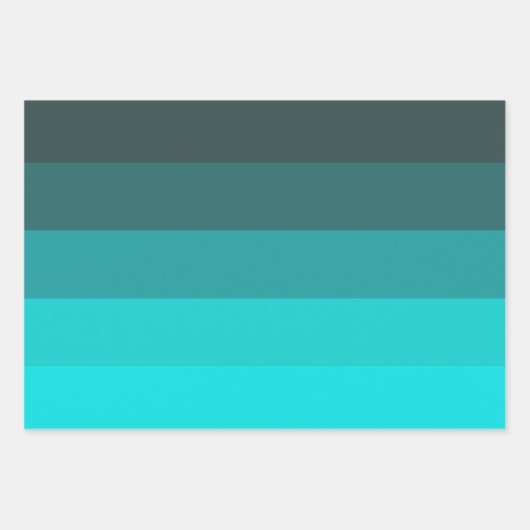 Türkisfarben Geschenkpapier Set (Vorderseite)