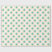 Türkisfarben Gold und blaues drittes Auge Geschenkpapier (Flach)