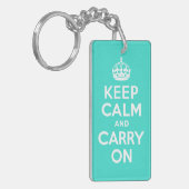 Türkisfarben halten Sie ruhig und tragen Sie die S Schlüsselanhänger (Vorderseite links)