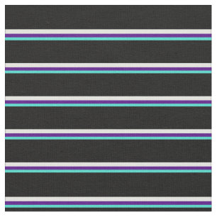 Türkisfarben, Indigofarben, heller Cyan und schwar Stoff