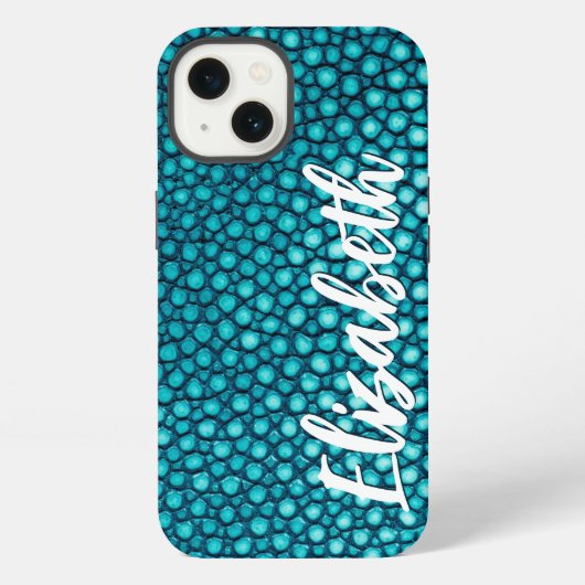 Türkisfarben iPhone Hülle (Rückseite)