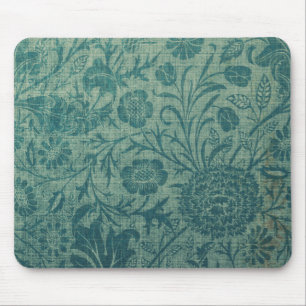 Türkisfarben, Jugendstil, vintage, floral, Muster, Mousepad