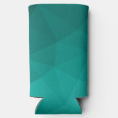 Türkisfarben-Maschenmuster Monogramm Selters Dosenkühler (Rückseite)