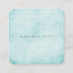 Türkisfarben Minimalistisch bedrückt texturiert Telefonnummerkarte