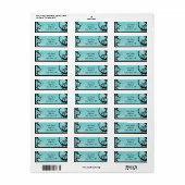 Türkisfarben mit schwarzem Swirl Geblüht Verzierun (Vorne)