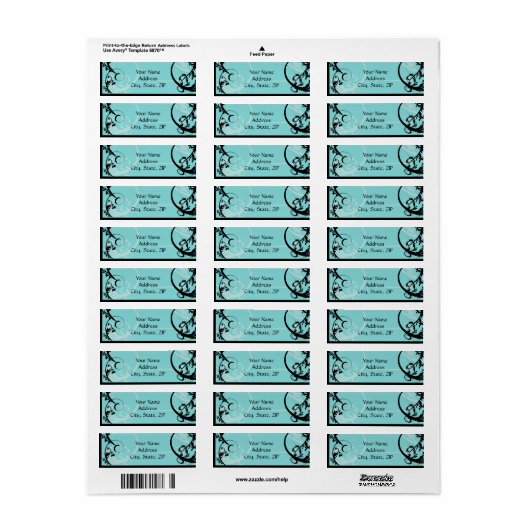 Türkisfarben mit schwarzem Swirl Geblüht Verzierun (Vorne)