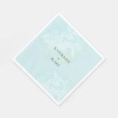 Türkisfarben Moderne Hochzeit nach Maß Serviette (Ecke)