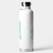 Türkisfarben Monogramm Trinkflasche (Rechts)