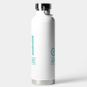 Türkisfarben Monogramm Trinkflasche (links)