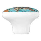 Türkisfarben-Muster Keramikknauf (Seitenansicht)