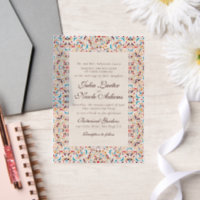 Türkisfarben Orange Whimsical Floral Mandala Hochz