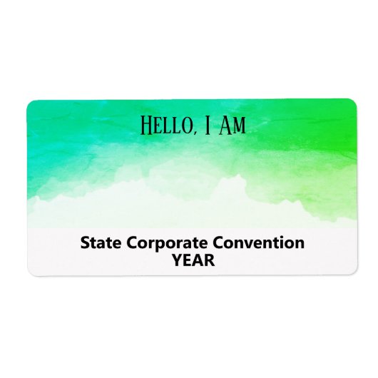 Türkisfarben - Papiernamenstempel der Gruppe (Vorne)