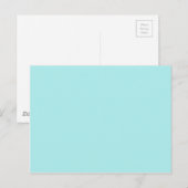 türkisfarben postkarte (Vorne/Hinten)