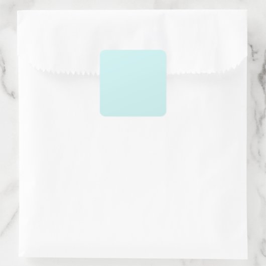 türkisfarben quadratischer aufkleber (Tasche)