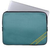 Türkisfarben Schlicht Laptopschutzhülle (Vorderseite)