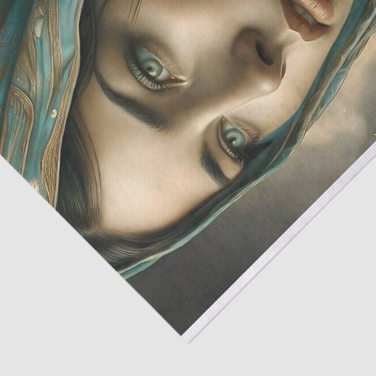 Türkisfarben Seidenpapier (Ausschnitt)