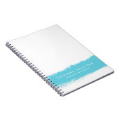 Türkisfarben-Splash Personalisiertes Notebook Notizblock (Rechte Seite)