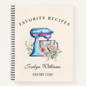 Türkisfarben-Standmixer Rezept-Notebook Notizblock (Vorderseite)