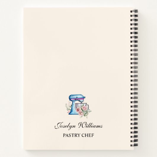 Türkisfarben-Standmixer Rezept-Notebook Notizblock (Rückseite)