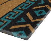 Türkisfarben Südwestdesign Aztec Tribal Muster Schneidebrett (Ecke)