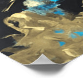 Türkisfarben und Abstraktes Poster (Ecke)