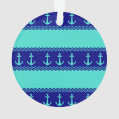 Türkisfarben und blaue Küstenmuster Ornament (Rückseite)