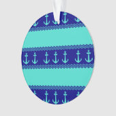 Türkisfarben und blaue Küstenmuster Ornament (Vorderseite)