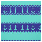 Türkisfarben und blaue Küstenmuster Stoff (Muster)