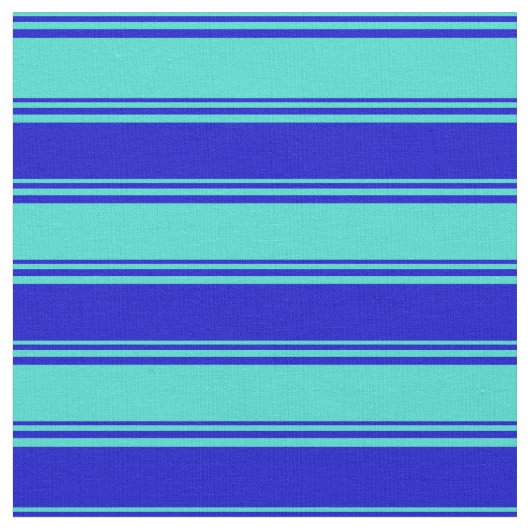 Türkisfarben und blaue Linien Muster Stoff (Nahaufnahme)