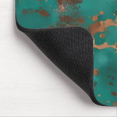 Türkisfarben und Bronze Mousepad (Ecke)
