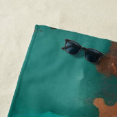 Türkisfarben und Bronze Strandtuch (Beispiel)