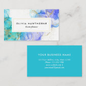 Türkisfarben und Gold Visitenkarte (Vorne/Hinten)