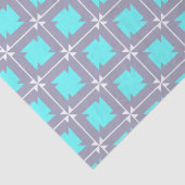 Türkisfarben und graues geometrisches Muster Seidenpapier (Detail)