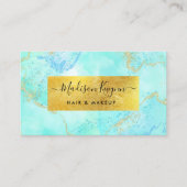 Türkisfarben und Imitate Goldfolie Visitenkarte (Vorderseite)