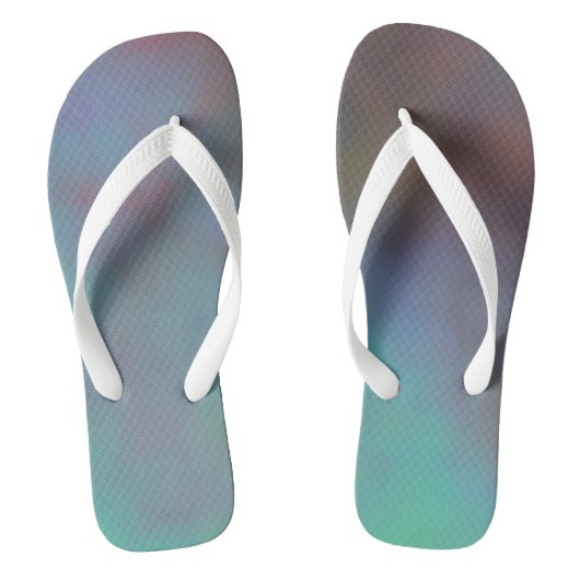 Türkisfarben und Lila Bled Cloud abstrakt Badesandalen (Fußbett)