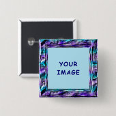 Türkisfarben und Lila Imitate, geschmolzen Button (Vorne & Hinten)