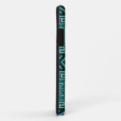 Türkisfarben und schwarz-aztec-Muster-Gehäuse Case-Mate iPhone Hülle (Hinten/Rechts)