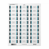 Türkisfarben und schwarze Damasken-Wirbel - Adress (Vorne)