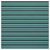 Türkisfarben und schwarze Linien Stoff (Muster)