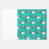 Türkisfarben und Sonnenblumen, Design 2 Geschenkpapier Set (Vorderseite 3)