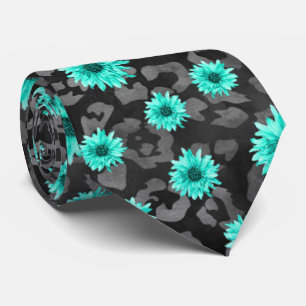 Türkisfarben und Sonnenblumen, Design 5 Krawatte