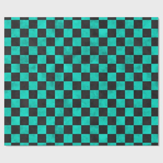 Türkisfarben und Sonnenblumen, Design 6 Geschenkpapier (Flach)