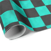 Türkisfarben und Sonnenblumen, Design 6 Geschenkpapier (Rolleneckpunkt)