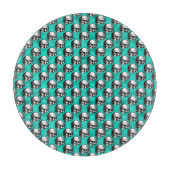 Türkisfarben und Sonnenblumen, Design 8 Schneidebrett (Vorderseite)