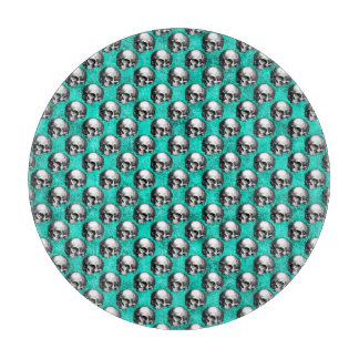 Türkisfarben und Sonnenblumen, Design 8 Schneidebrett