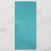 Türkisfarben und tropisches Korallenmenü für Hochz Menükarte (Rückseite)